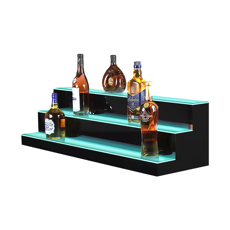 2 or 3-Step LED Lighted Shelves Illuminated Liquor Bottles Display Display Stand by The Acrylic Factory | The Acrylic Factory Sdn Bhd