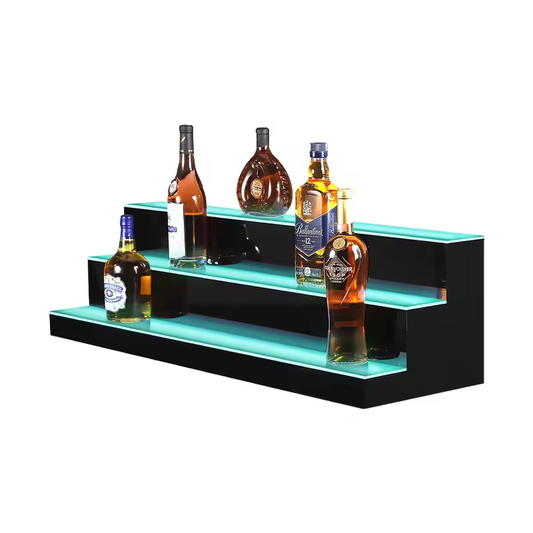 2 or 3-Step LED Lighted Shelves Illuminated Liquor Bottles Display Display Stand by The Acrylic Factory | The Acrylic Factory Sdn Bhd