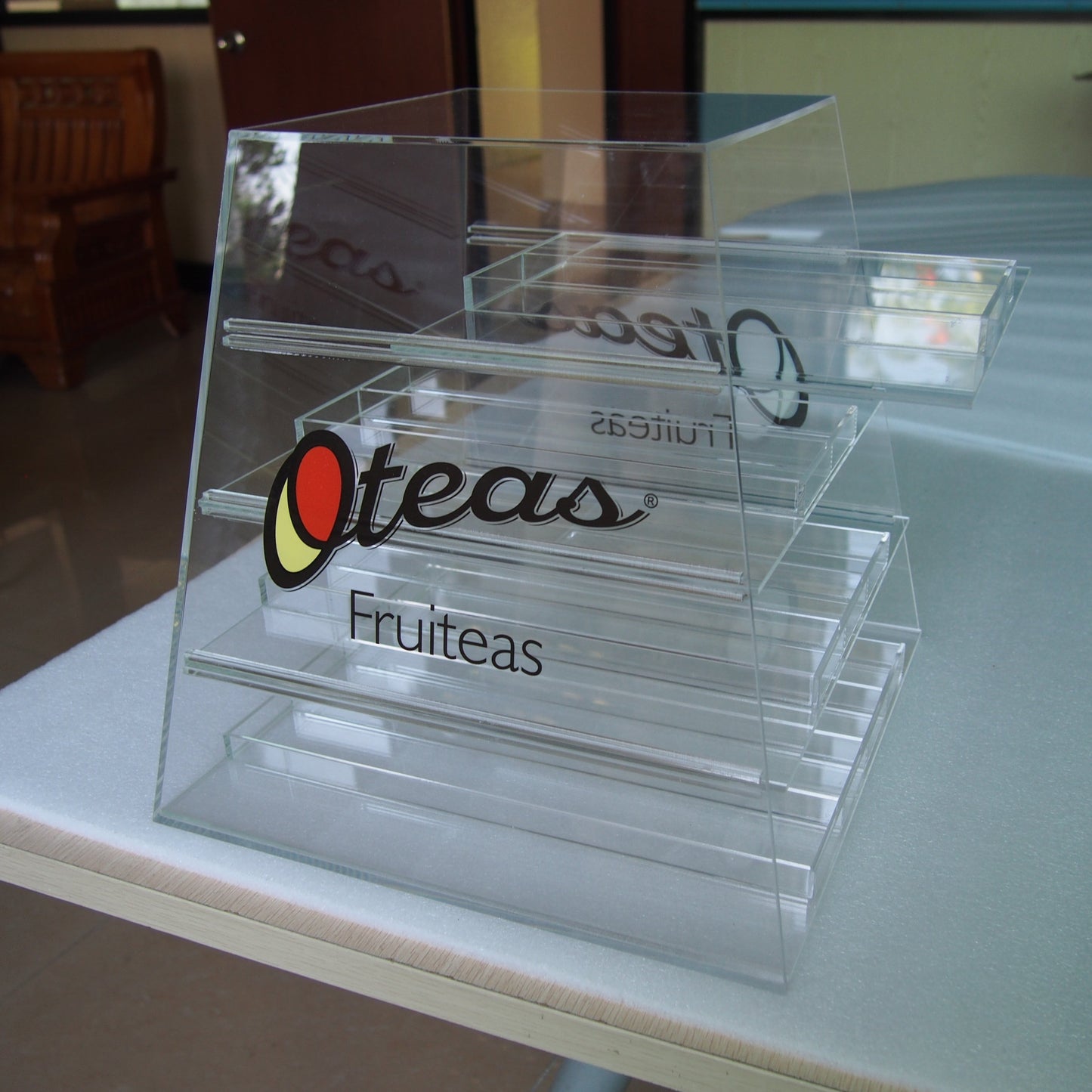 4-Tiered Tea Bag Display Stand Display Stand by The Acrylic Factory | The Acrylic Factory Sdn Bhd