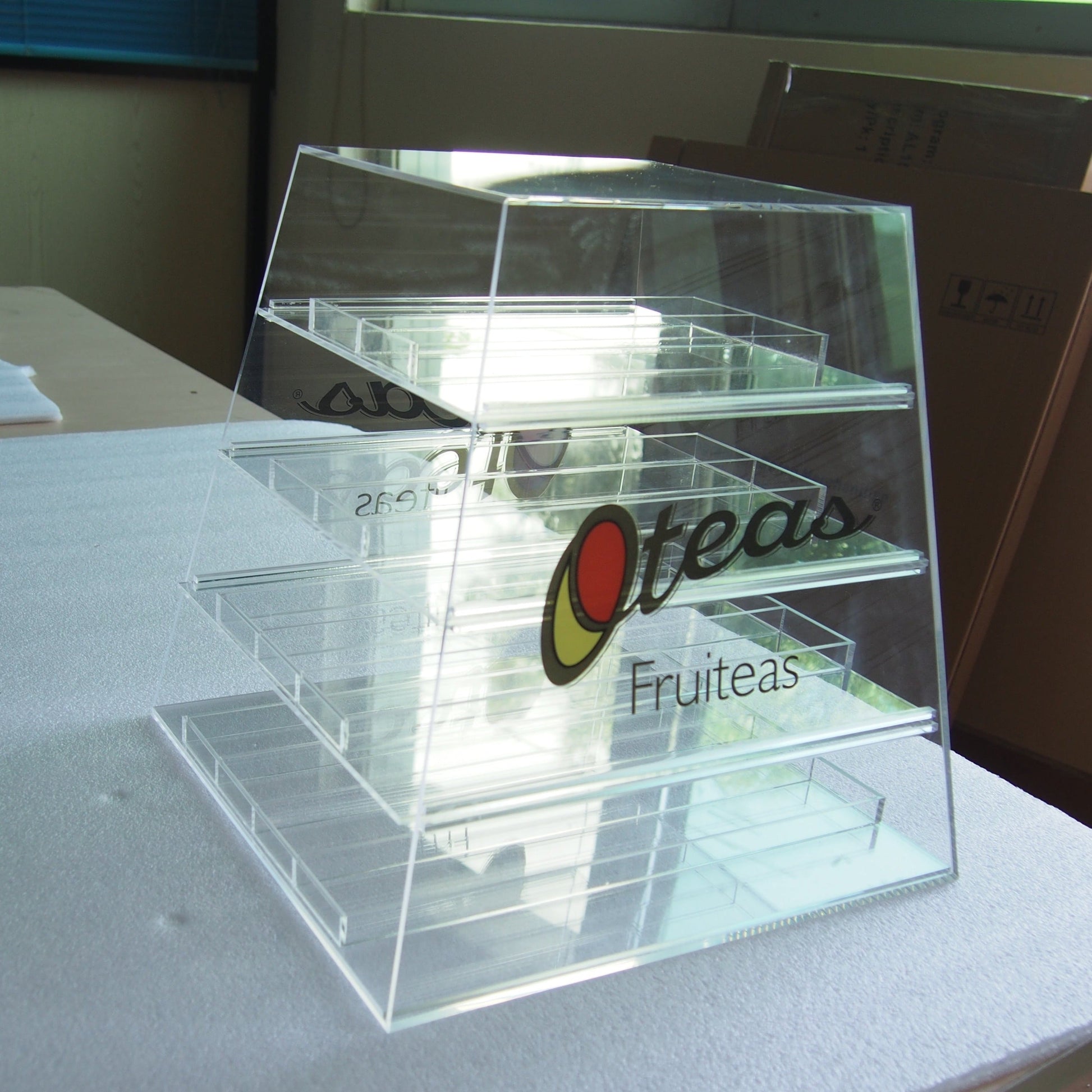 4-Tiered Tea Bag Display Stand Display Stand by The Acrylic Factory | The Acrylic Factory Sdn Bhd