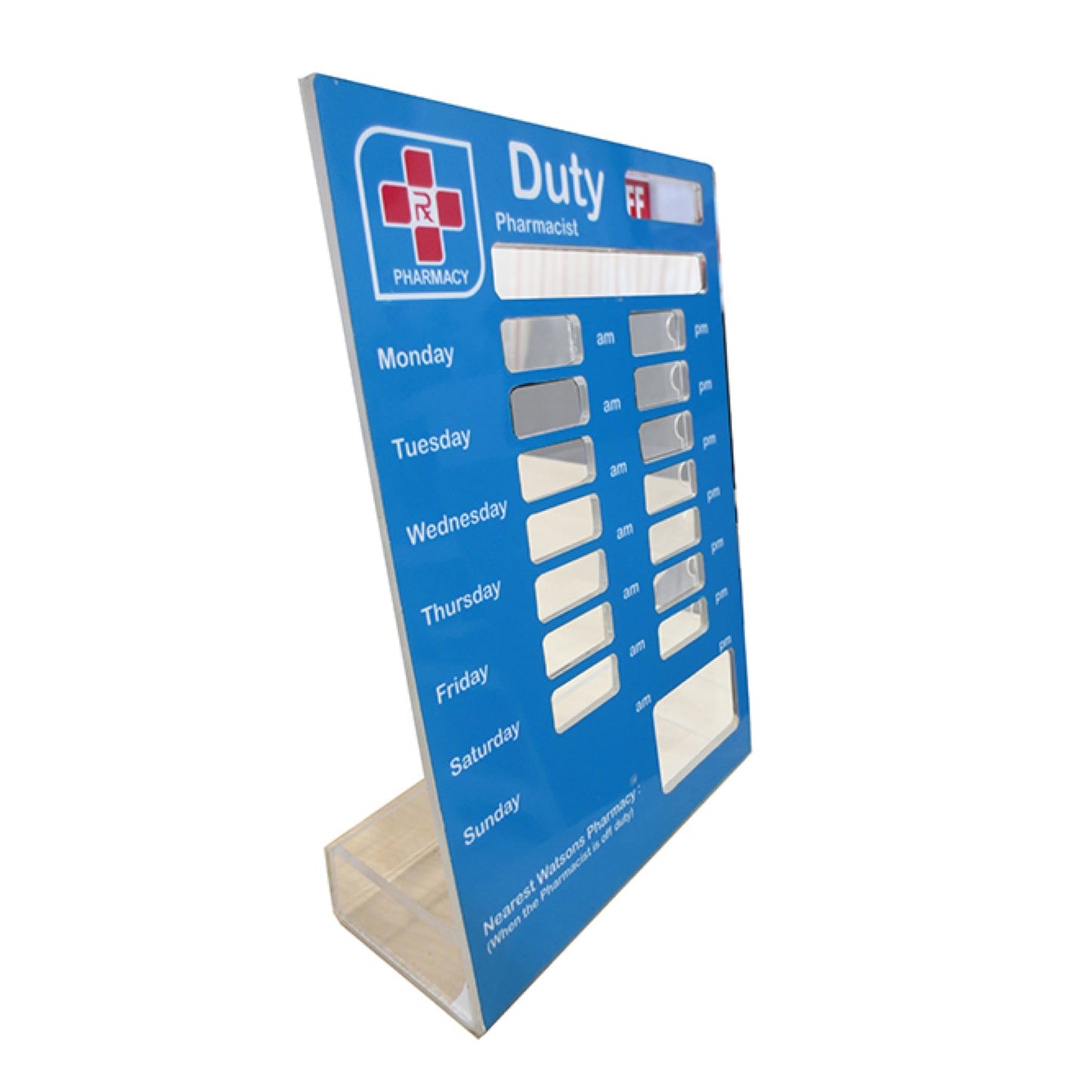 Duty Board Display Stand by The Acrylic Factory | The Acrylic Factory Sdn Bhd